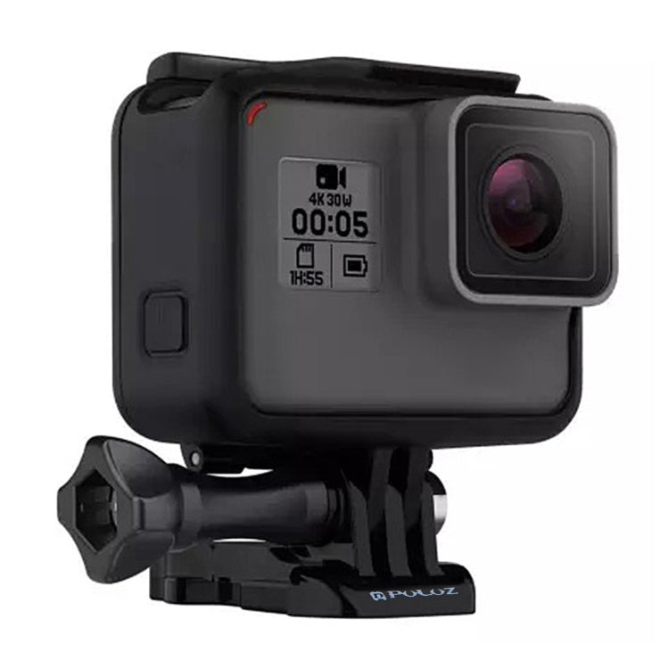 PULUZ Carcasa de plástico ABS Carcasa protectora con montaje en marco Jaula con pedestal y tornillo largo para GoPro HERO (2018) / 7 Negro / 6/5, For GoPro HERO6 /5, HERO6 /5(US)