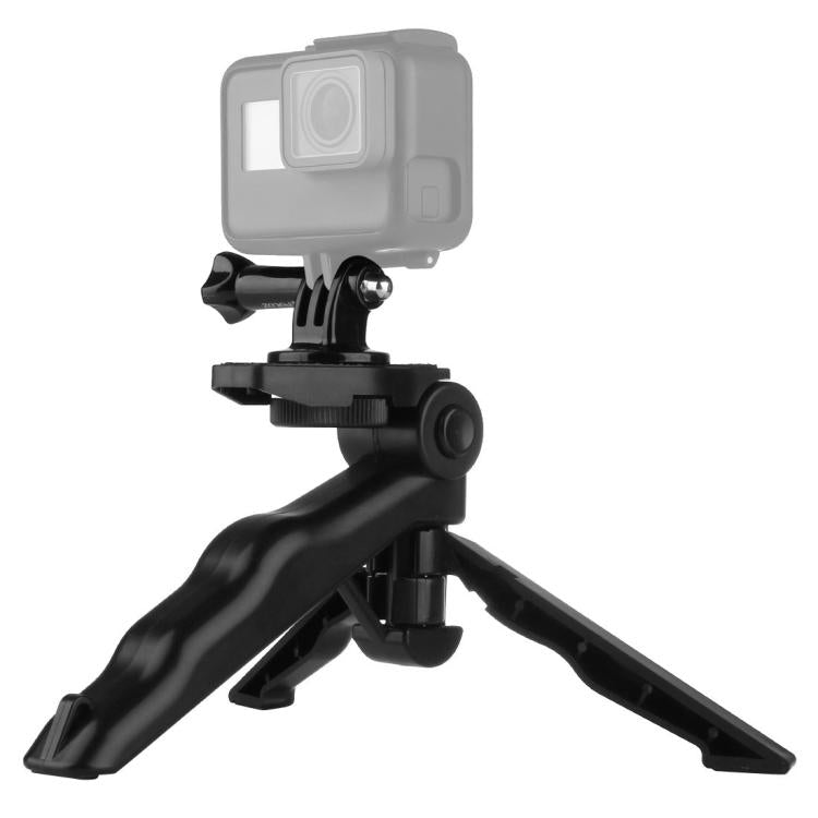 Soporte de trípode plegable PULUZ Grip con adaptador y tornillos para GoPro Hero11 Black / HERO10 Black / HERO9 Black / HERO8 Black / HERO7 /6/5/5 Session /4 Session /4/3+ /3/2/1, Xiaoyi y otras accionesCámaras, carga máxima: 2 kg, Load Max: 2kg