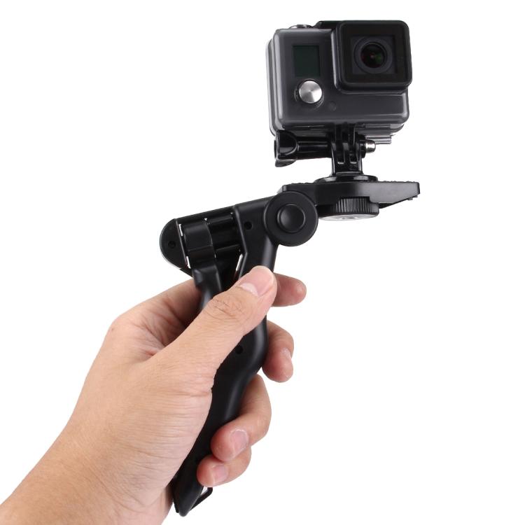 Soporte de trípode plegable PULUZ Grip con adaptador y tornillos para GoPro Hero11 Black / HERO10 Black / HERO9 Black / HERO8 Black / HERO7 /6/5/5 Session /4 Session /4/3+ /3/2/1, Xiaoyi y otras accionesCámaras, carga máxima: 2 kg, Load Max: 2kg
