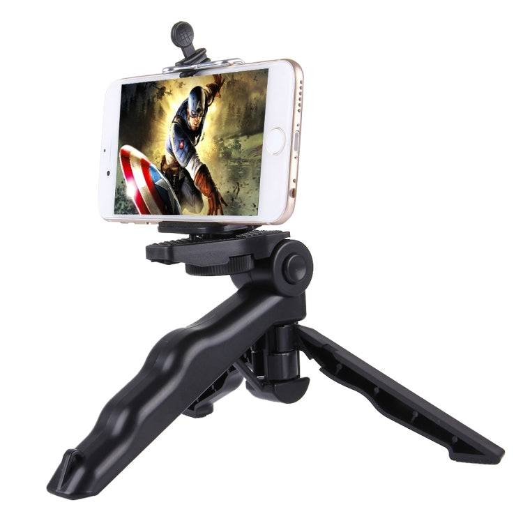 Soporte de trípode plegable PULUZ Grip con adaptador y tornillos para GoPro Hero11 Black / HERO10 Black / HERO9 Black / HERO8 Black / HERO7 /6/5/5 Session /4 Session /4/3+ /3/2/1, Xiaoyi y otras accionesCámaras, carga máxima: 2 kg, Load Max: 2kg