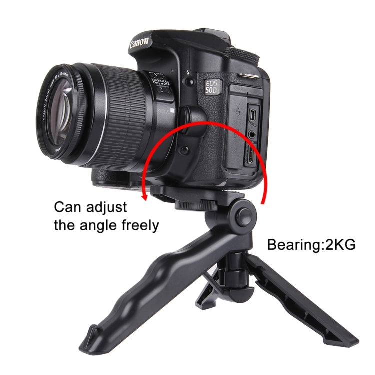 Soporte de trípode plegable PULUZ Grip con adaptador y tornillos para GoPro Hero11 Black / HERO10 Black / HERO9 Black / HERO8 Black / HERO7 /6/5/5 Session /4 Session /4/3+ /3/2/1, Xiaoyi y otras accionesCámaras, carga máxima: 2 kg, Load Max: 2kg