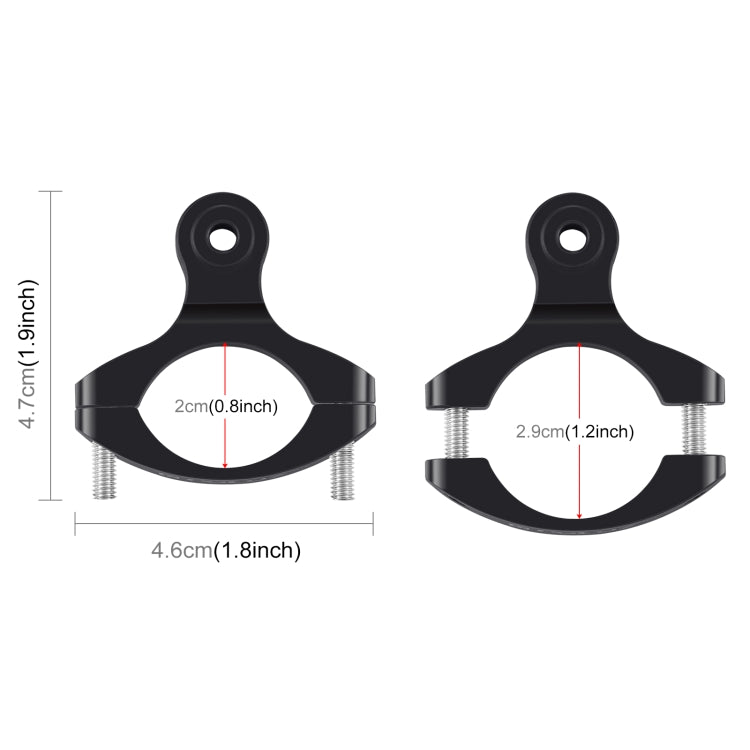 Adaptador de manillar de bicicleta PULUZ Soporte de aluminio para GoPro Hero11 Black / HERO10 Black /9 Black /8 Black /7/6/5/5 Session /4 Session /4/3+ /3/2/1, DJI Osmo Action y otras cámaras de acción, Aluminum Mount
