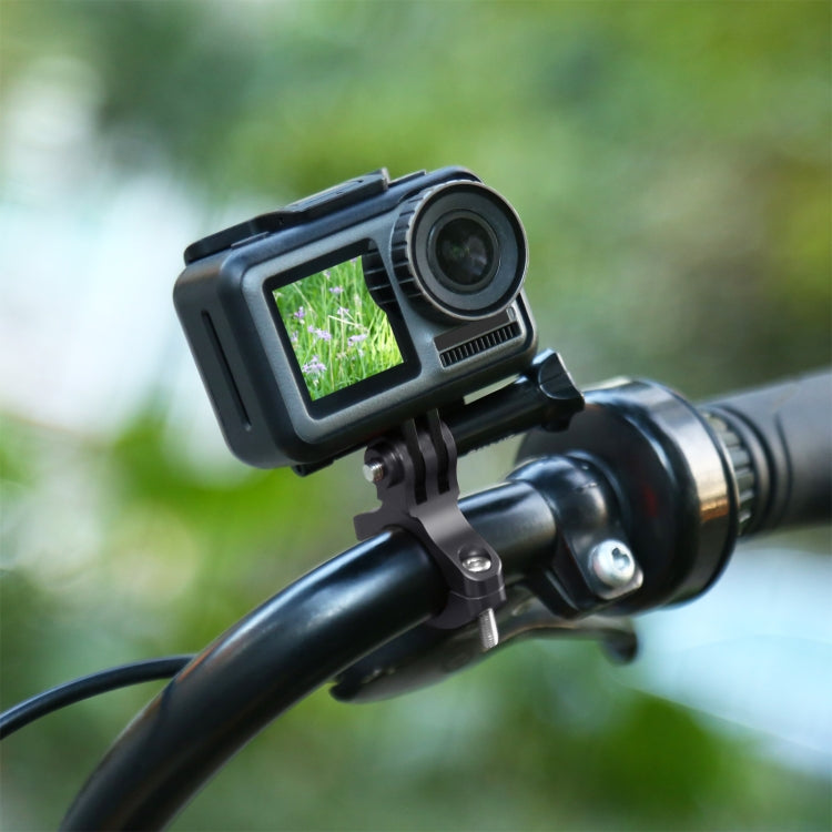 Adaptador de manillar de bicicleta PULUZ Soporte de aluminio para GoPro Hero11 Black / HERO10 Black /9 Black /8 Black /7/6/5/5 Session /4 Session /4/3+ /3/2/1, DJI Osmo Action y otras cámaras de acción, Aluminum Mount
