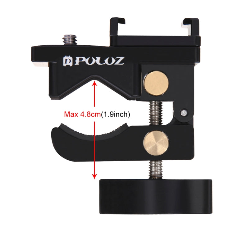 Abrazadera de fijación universal de montaje de aleación de aluminio PULUZ para GoPro Hero11 Black / HERO10 Black /9 Black /8 Black /7/6/5/5 Session /4 Session /4/3+ /3/2/1, DJI Osmo Action y otras accionesCámaras, Fixing Clamp Mount