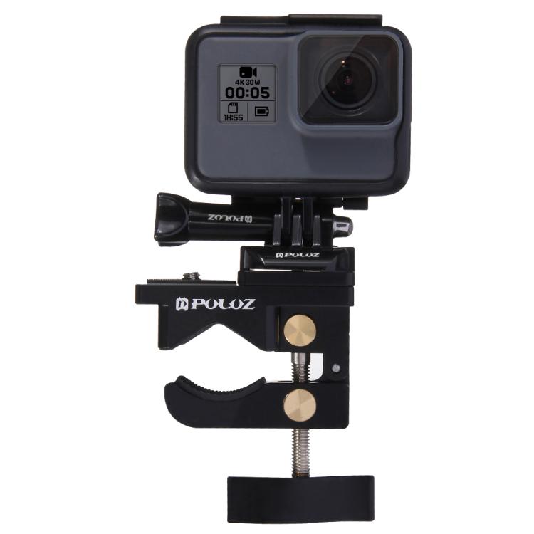 Abrazadera de fijación universal de montaje de aleación de aluminio PULUZ para GoPro Hero11 Black / HERO10 Black /9 Black /8 Black /7/6/5/5 Session /4 Session /4/3+ /3/2/1, DJI Osmo Action y otras accionesCámaras, Fixing Clamp Mount
