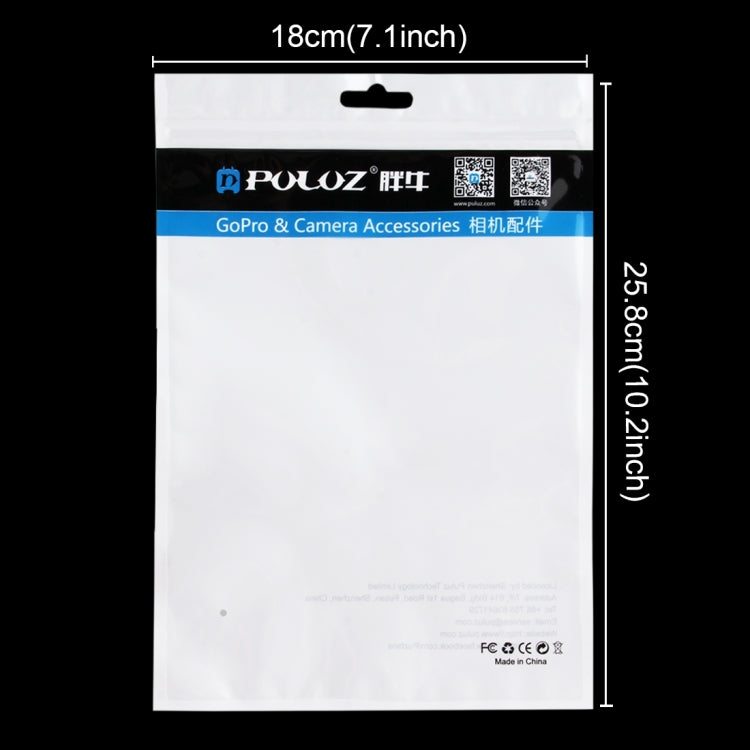 10 PCS PULUZ 25.8cm x 18cm Orificio para colgar Frente transparente Perla blanca Joyería Bolsa de embalaje con cierre de cremallera (Tamaño: L), Size: L