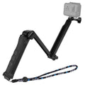 Monopié de extensión con palo selfie y trípode plegable con agarre de 3 vías PULUZ para GoPro, Insta360 ONE R, DJI Osmo Action y otras cámaras de acción, longitud: 20-58 cm, Length: 20-58cm, Length: 20-58cm(AE)