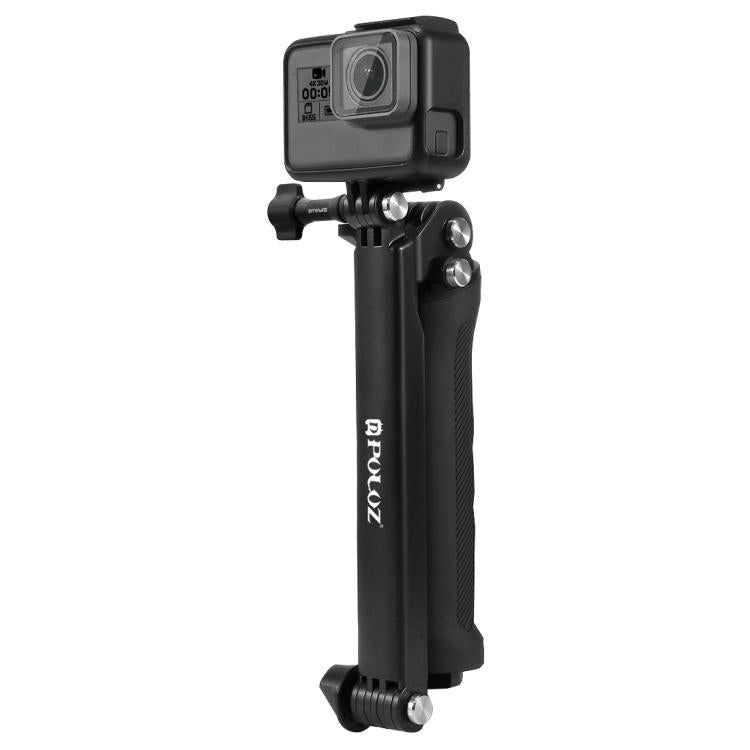 Monopié de extensión con palo selfie y trípode plegable con agarre de 3 vías PULUZ para GoPro, Insta360 ONE R, DJI Osmo Action y otras cámaras de acción, longitud: 20-58 cm, Length: 20-58cm, Length: 20-58cm(AE)