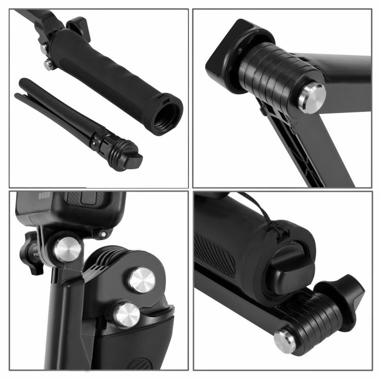Monopié de extensión con palo selfie y trípode plegable con agarre de 3 vías PULUZ para GoPro, Insta360 ONE R, DJI Osmo Action y otras cámaras de acción, longitud: 20-58 cm, Length: 20-58cm, Length: 20-58cm(AE)