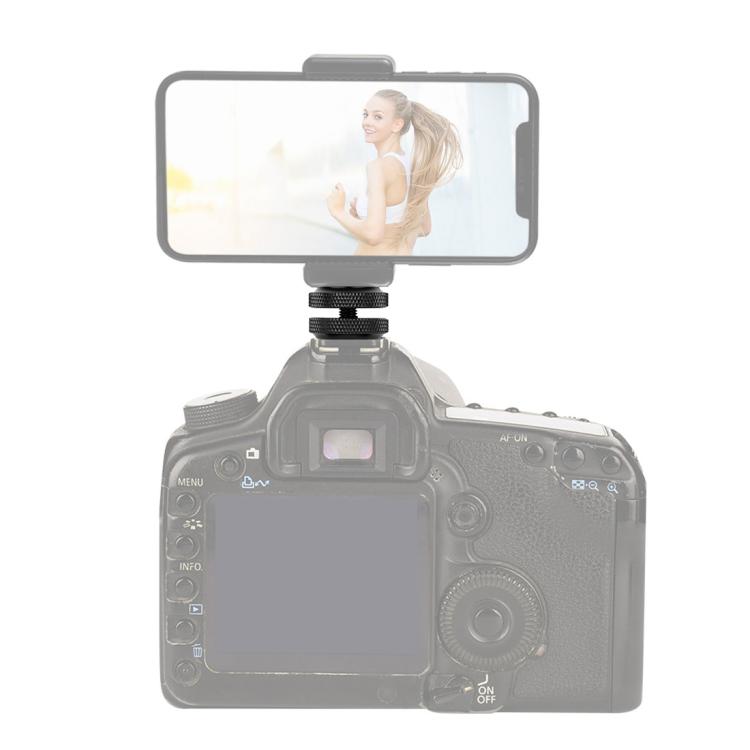 Adaptador de tornillo de 1/4 de pulgada con zapata reforzada PULUZ con tuerca doble para cámaras DSLR, GoPro HERO10 Black / HERO9 Black / HERO8 Black / HERO7 /6/5/5 Session /4 Session /4/3+ /3/2/1,Xiaoyi y otras cámaras de acción, Double Nut