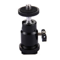 Cabeza de trípode de zapata fría PULUZ, cabeza de tornillo de trípode de 1/4 de pulgada con bloqueo, Hot Shoe Tripod Head