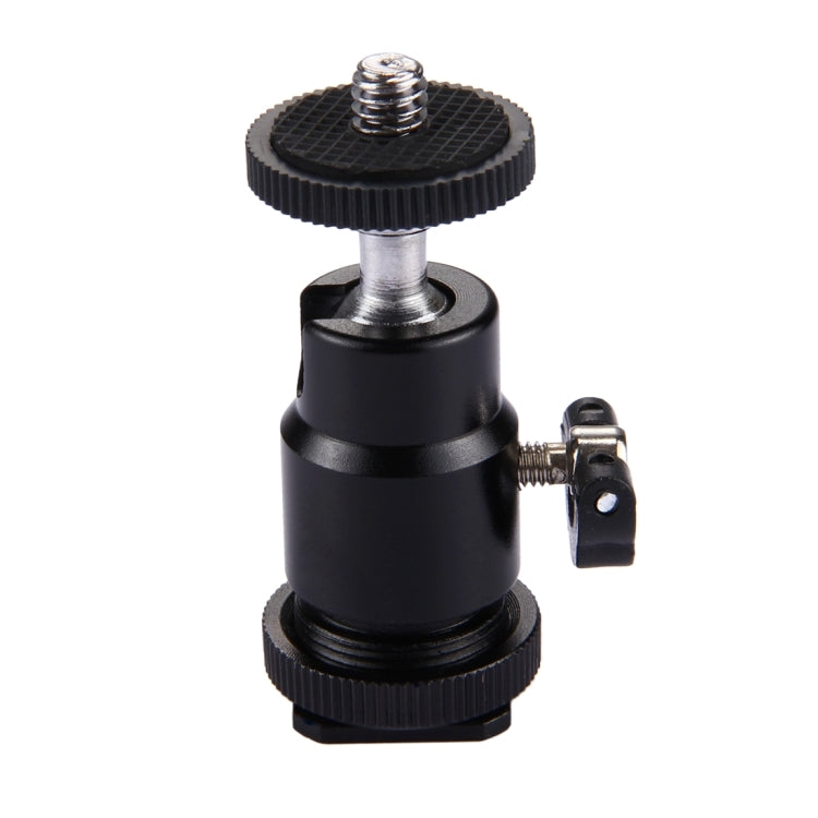 Cabeza de trípode de zapata fría PULUZ, cabeza de tornillo de trípode de 1/4 de pulgada con bloqueo, Hot Shoe Tripod Head