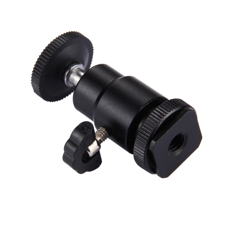 Cabeza de trípode de zapata fría PULUZ, cabeza de tornillo de trípode de 1/4 de pulgada con bloqueo, Hot Shoe Tripod Head