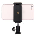 Cabezal de trípode con zapata PULUZ de 1/4 de pulgada + abrazadera de soporte para trípode para iPhone, Samsung, Huawei, HTC, teléfonos inteligentes de 5,5 cm a 8 cm de ancho, Tripod Head + Stand Clamp