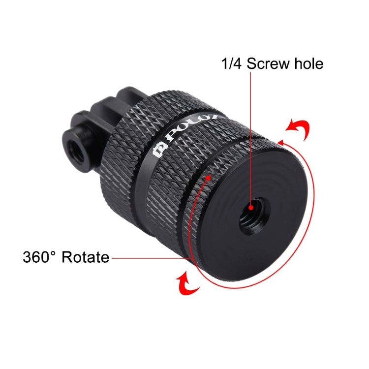 PULUZ Adaptador CNC de montaje en trípode con orificio para tornillo de 1/4 de pulgada para GoPro Hero11 Negro / HERO10 Negro / 9 Negro / 8 Negro / 7/6/5/5 Sesión / 4 Sesión / 4/3+ / 3/2/1, DJI OsmoCámaras de acción y otras cámaras de acción           ...