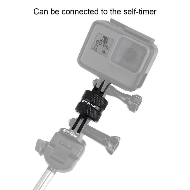 PULUZ Soporte de trípode con brazo de extensión giratorio CNC de rotación de 360 grados para GoPro Hero11 Black / HERO10 Black /9 Black /8 Black /7/6/5/5 Session /4 Session /4/3+ /3/2/1, DJI OsmoCámaras de acción y otras cámaras de acción            ...