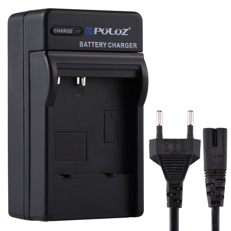 Cargador de batería PULUZ EU con cable para batería CASIO CNP40, CNP40 EU Plug