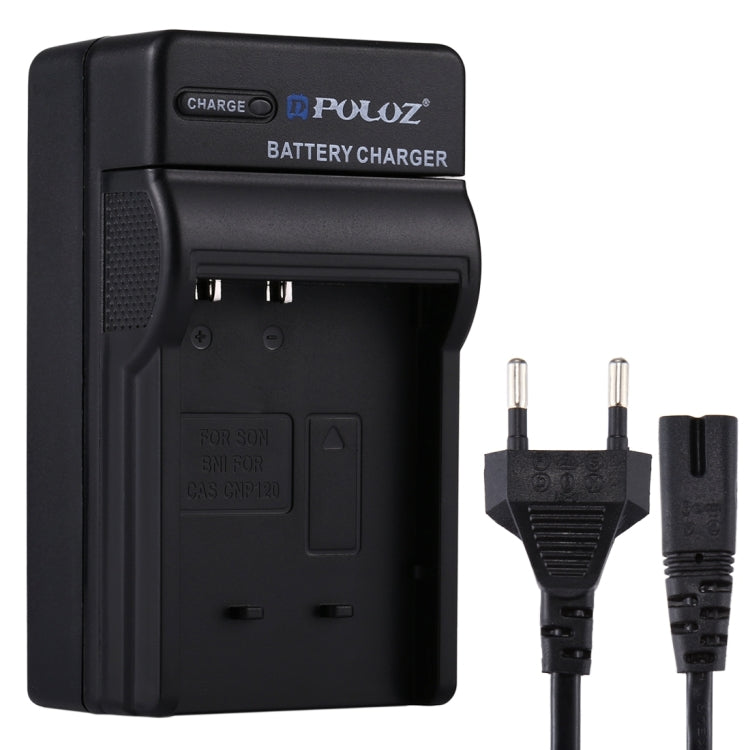 Cargador de batería PULUZ EU con cable para batería Casio CNP120, CNP120 EU Plug