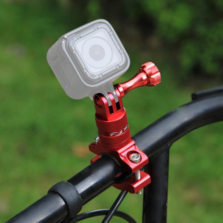 PULUZ Soporte adaptador de manillar de aluminio para bicicleta con rotación de 360 grados con tornillo para GoPro Hero11 Black / HERO10 Black /9 Black /8 Black /7/6/5/5 Session /4 Session /4/3+ /3/2/1, DJI OsmoCámaras de acción y otras cámaras de acc...