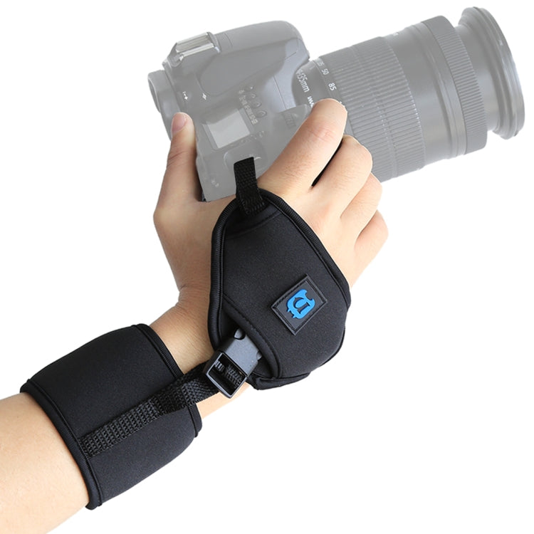 Correa de muñeca de neopreno suave PULUZ con placa de plástico de tornillo de 1/4 de pulgada para cámaras SLR / DSLR, Wrist Strap