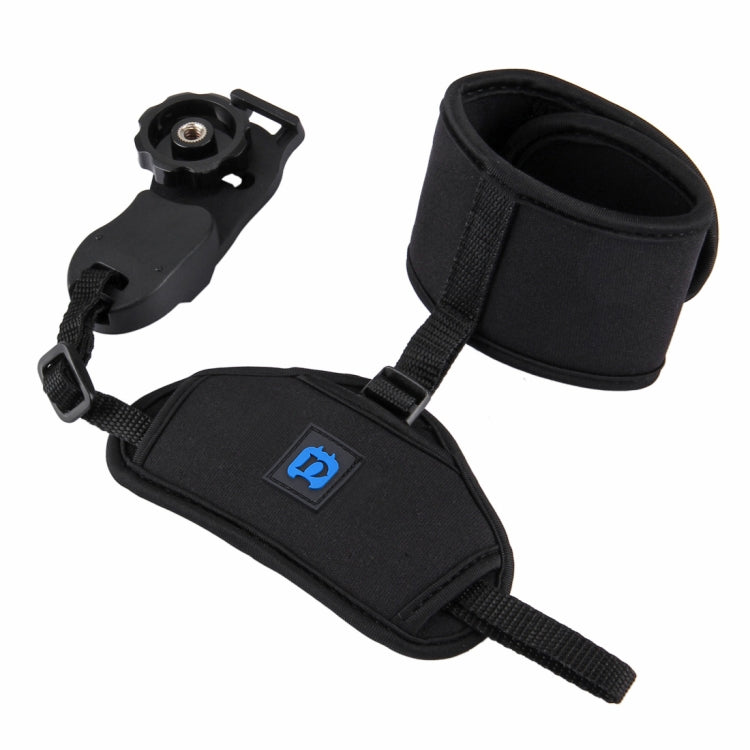 Correa de muñeca de neopreno suave PULUZ con placa de plástico de tornillo de 1/4 de pulgada para cámaras SLR / DSLR, Wrist Strap