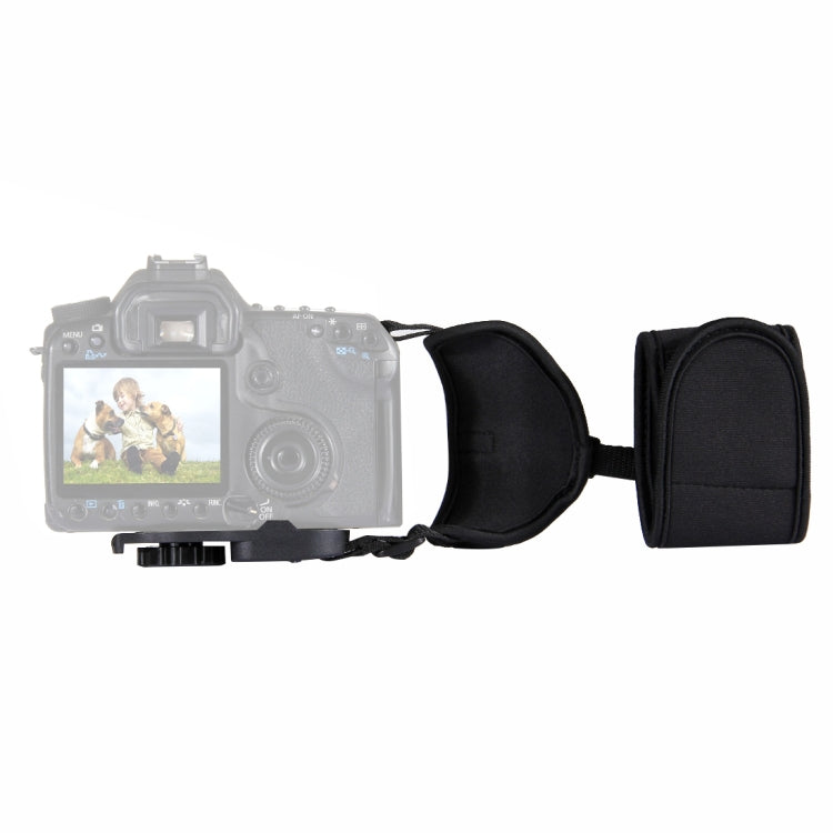 Correa de muñeca de neopreno suave PULUZ con placa de plástico de tornillo de 1/4 de pulgada para cámaras SLR / DSLR, Wrist Strap