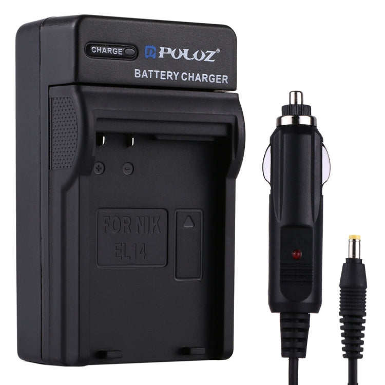 Cargador de coche de batería para cámara digital PULUZ para batería Nikon EN-EL14, EN-EL14 Car Charger
