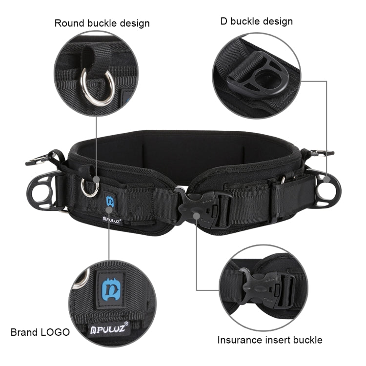 PULUZ Paquete multifuncional Cinturón con correa para cintura con gancho para cámaras SLR / DSLR, Waistband Strap