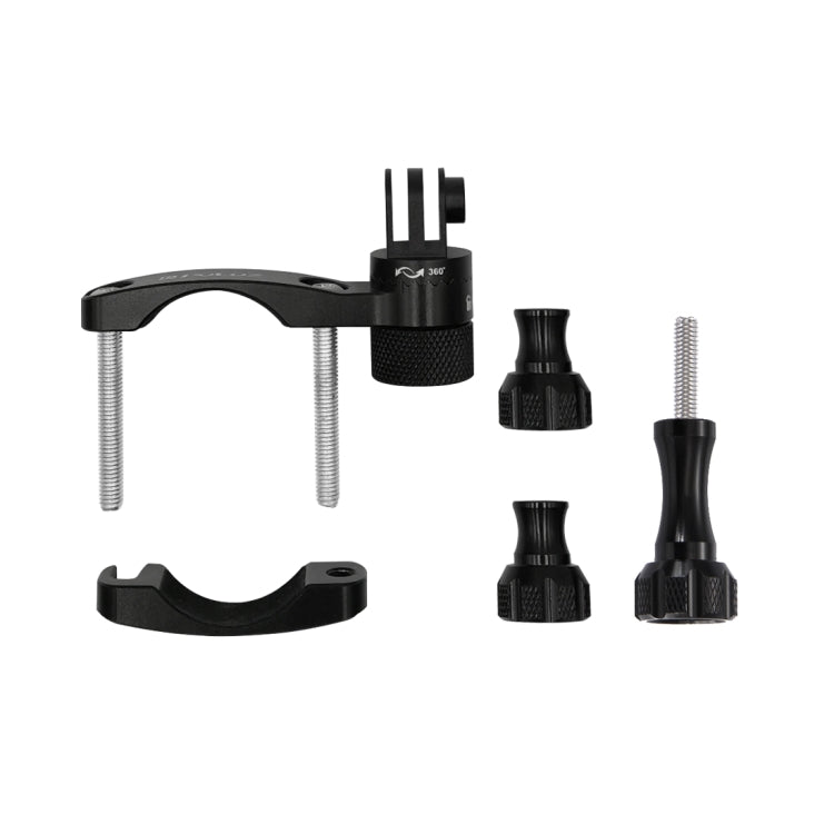 PULUZ Soporte adaptador de manillar de aluminio para bicicleta con rotación de 360 grados con tornillo para GoPro Hero11 Black / HERO10 Black /9 Black /8 Black /7/6/5/5 Session /4 Session /4/3+ /3/2/1, DJI OsmoCámaras de acción y otras cámaras de acc...