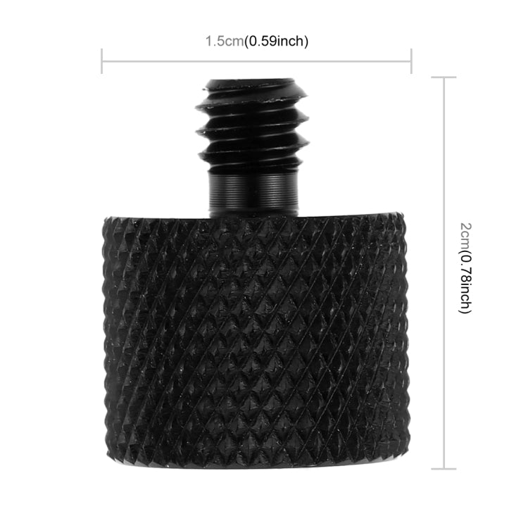 PULUZ Tornillo adaptador de rosca hembra de 3/8 de pulgada a rosca macho de 1/4 de pulgada