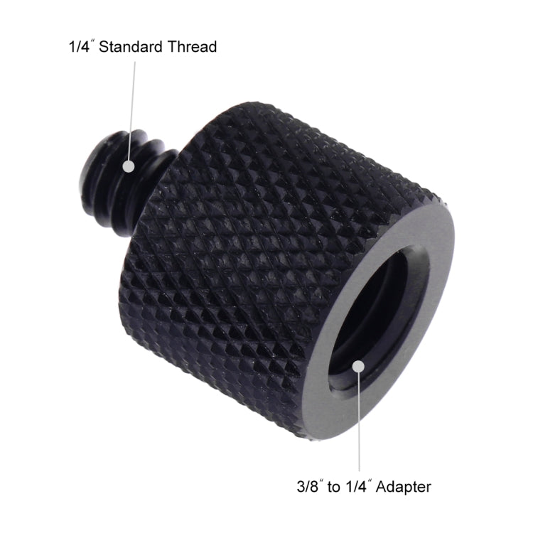 PULUZ Tornillo adaptador de rosca hembra de 3/8 de pulgada a rosca macho de 1/4 de pulgada