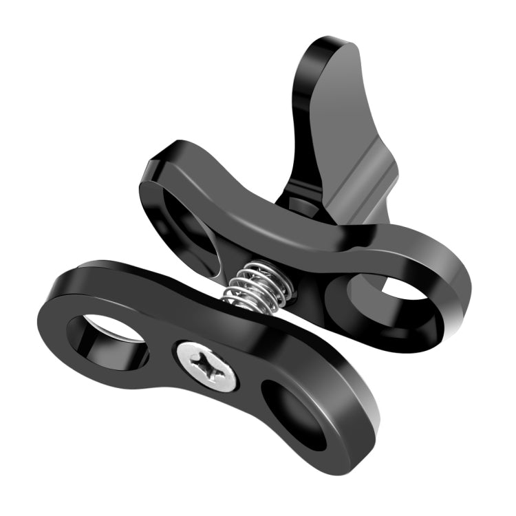 Abrazadera de bola PULUZ, soporte para cámara de buceo con orificio cerrado, abrazadera para linterna con resorte de aluminio CNC para sistema de fotografía subacuática de buceo, Single Ball Close Hole(Black), Single Ball Close Hole(Blue)              ...