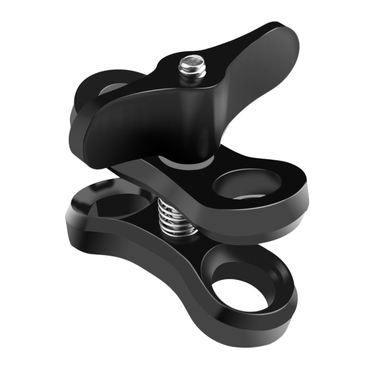 Abrazadera de bola PULUZ, soporte para cámara de buceo con orificio cerrado, abrazadera para linterna con resorte de aluminio CNC para sistema de fotografía subacuática de buceo, Single Ball Close Hole(Black), Single Ball Close Hole(Blue)              ...