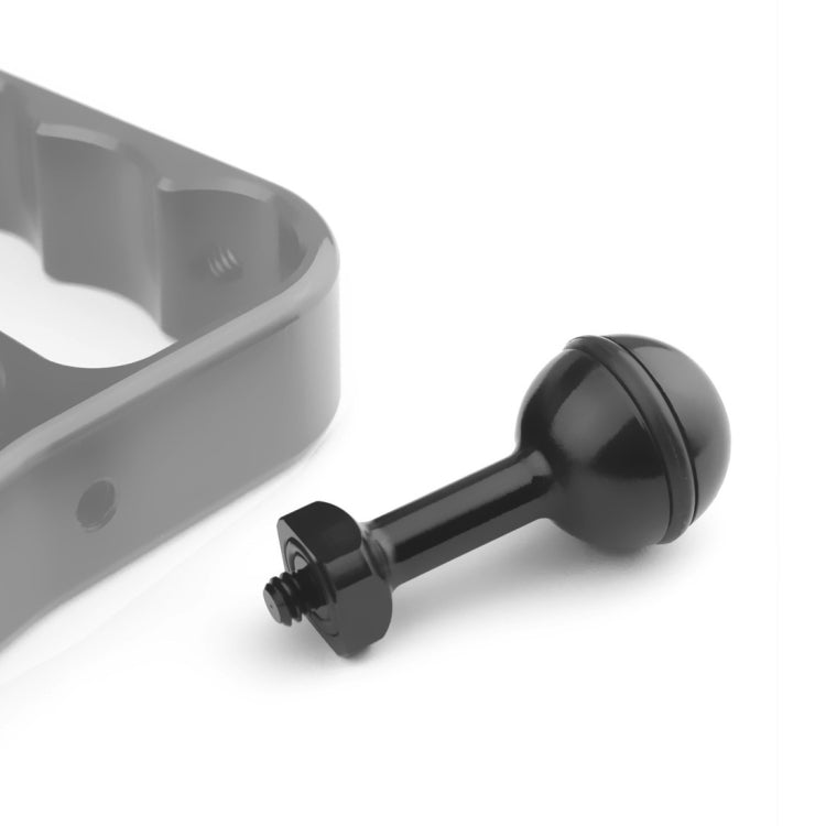PULUZ Soporte adaptador de bola de aluminio con tornillo de 1/4 de pulgada para GoPro Hero11 Black / HERO10 Black /9 Black /8 Black /7/6/5/5 Session /4 Session /4/3+ /3/2/1, DJI Osmo Actiony otras cámaras de acción, diámetro: 2,5 cm, 1/4 inch Screw(Bla...