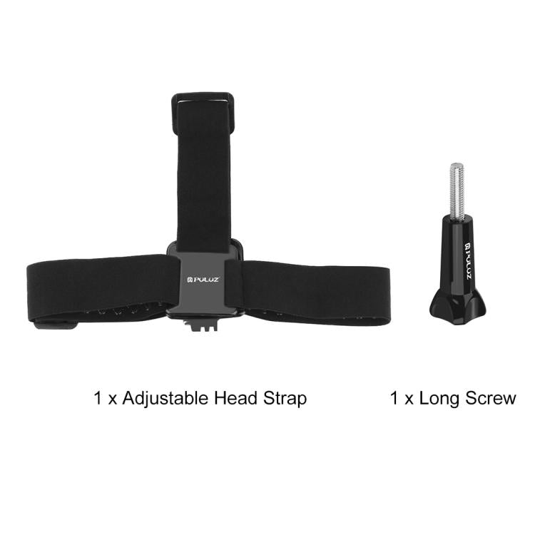 PULUZ Cinturón de montaje elástico Correa ajustable para la cabeza para GoPro, Insta360 ONE R, DJI Osmo Action y otras cámaras de acción, Head Strap