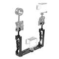 PULUZ Soporte de brazo de lámpara de aluminio CNC de doble mano ajustable para buceo para GoPro Hero11 Black / HERO10 Black / HERO9 Black /HERO8 / HERO7 /6/5/5 Session /4 Session /4/3+ /3/2/1, Insta360 ONER, DJI Osmo Action y otras cámaras de acción   ...