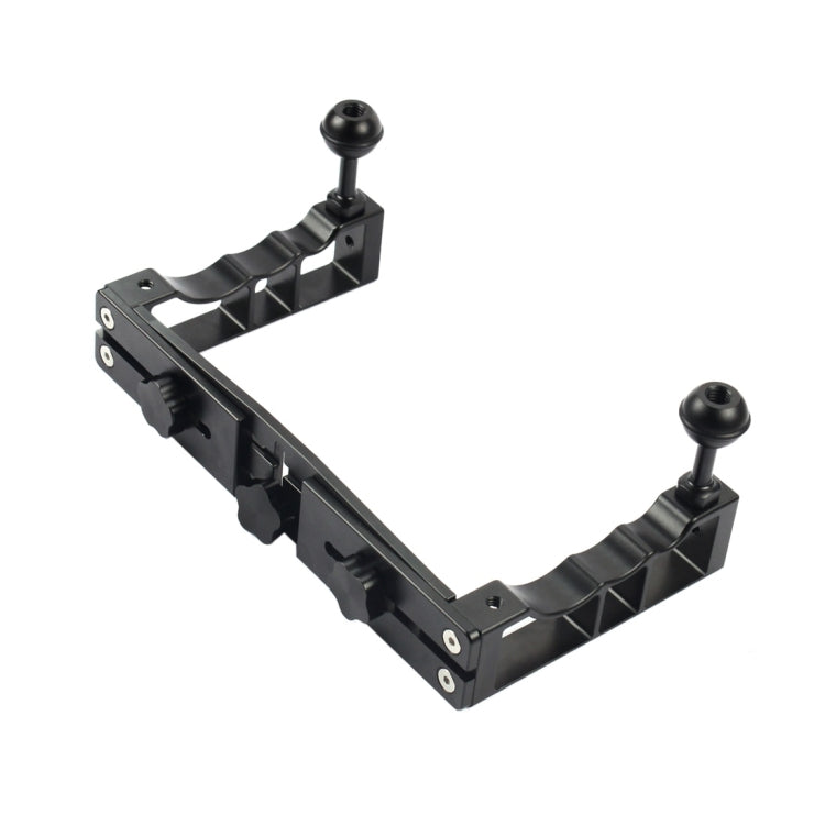 PULUZ Soporte de brazo de lámpara de aluminio CNC de doble mano ajustable para buceo para GoPro Hero11 Black / HERO10 Black / HERO9 Black /HERO8 / HERO7 /6/5/5 Session /4 Session /4/3+ /3/2/1, Insta360 ONER, DJI Osmo Action y otras cámaras de acción   ...