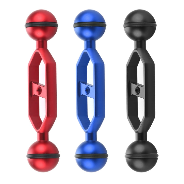 PULUZ Brazo de bolas dobles de aleación de aluminio de 5,0 pulgadas y 12,6 cm, diámetro de bola: 25 mm, 5.0 inch (Black), 5.0 inch (Blue), 5.0 inch (Red)