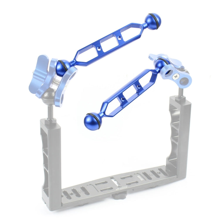 PULUZ Brazo de bolas dobles de aleación de aluminio de 7,0 pulgadas y 17,7 cm, diámetro de bola: 25 mm, 7.0 inch (Black), 7.0 inch (Blue), 7.0 inch (Red)