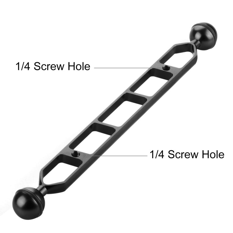 PULUZ Brazo de bolas dobles de aleación de aluminio de 11,0 pulgadas y 27,9 cm, diámetro de bola: 25 mm, 11.0 inch (Black), 11.0 inch (Blue), 11.0 inch (Red)