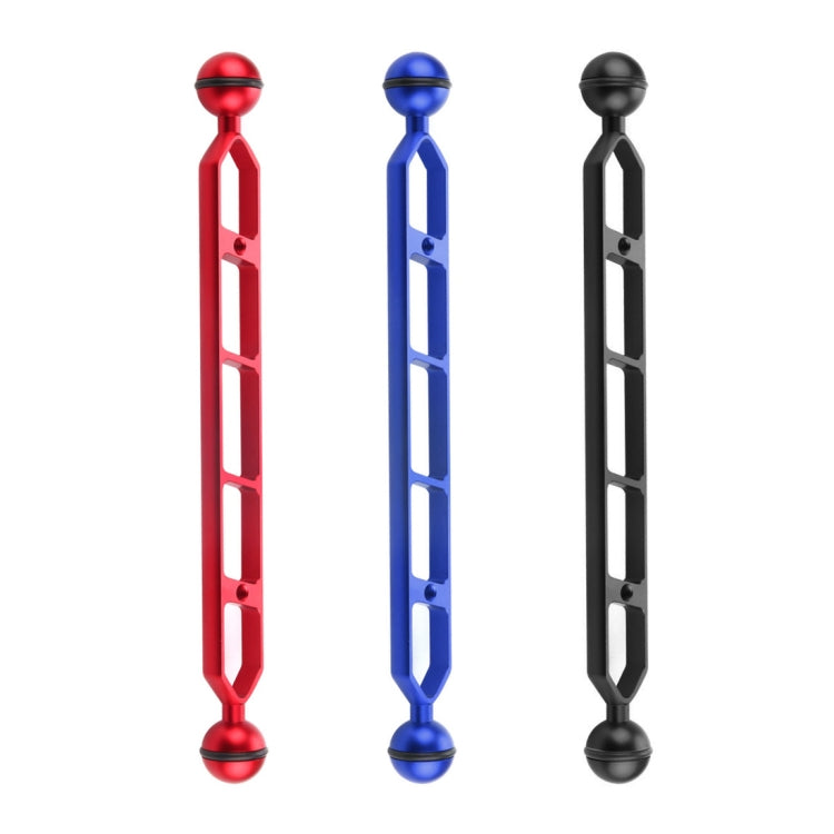 PULUZ Brazo de bolas dobles de aleación de aluminio de 11,0 pulgadas y 27,9 cm, diámetro de bola: 25 mm, 11.0 inch (Black), 11.0 inch (Blue), 11.0 inch (Red)