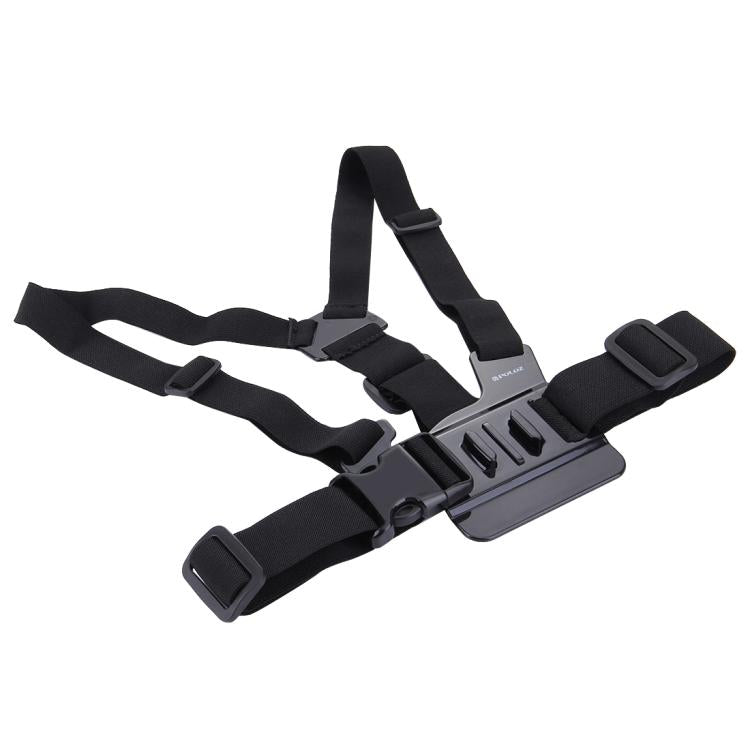PULUZ Correa de pecho ajustable para montaje en el cuerpo con soporte de gancho en J y tornillo largo para GoPro Hero11 Black / HERO10 Black / HERO9 Black / HERO8 Black / HERO7 /6/5/5 Session /4 Session /4/3+ /3/2/1, Insta360 ONE R, DJI Osmo Action y o...