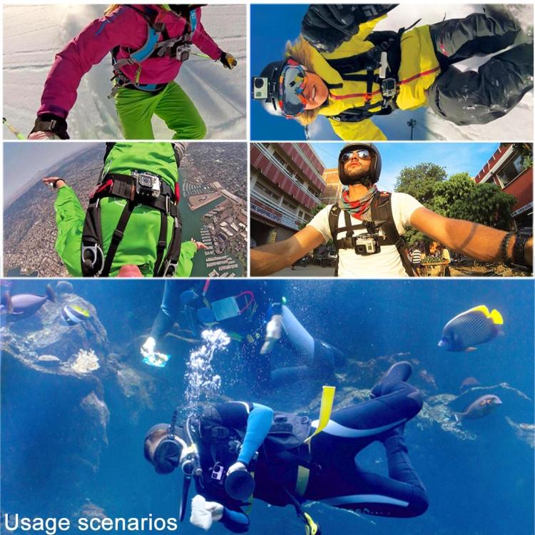 PULUZ Correa de pecho ajustable para montaje en el cuerpo con soporte de gancho en J y tornillo largo para GoPro Hero11 Black / HERO10 Black / HERO9 Black / HERO8 Black / HERO7 /6/5/5 Session /4 Session /4/3+ /3/2/1, Insta360 ONE R, DJI Osmo Action y o...