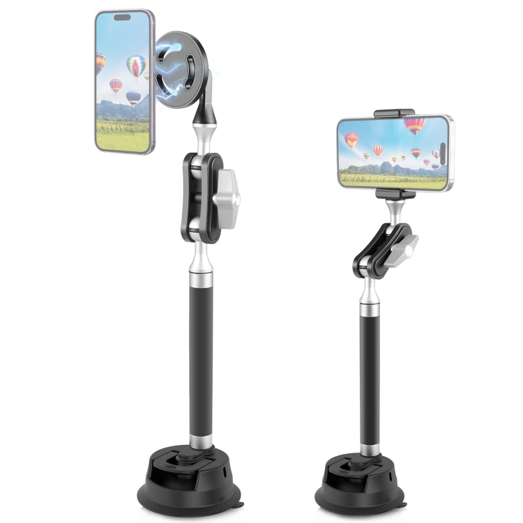 Soporte magnético para tableta y teléfono con ventosa para coche PULUZ con abrazadera para teléfono, Car Suction Cup Arm