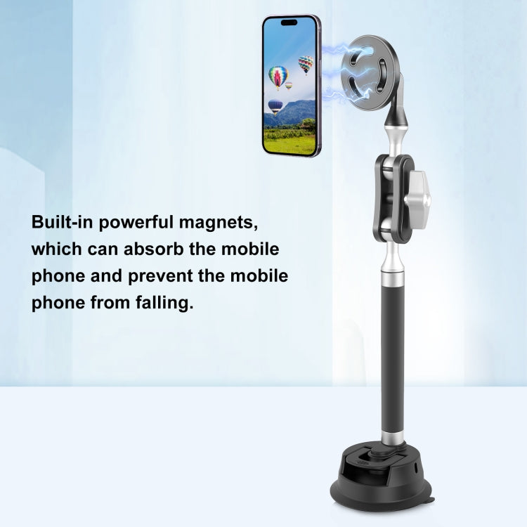 Soporte magnético para tableta y teléfono con ventosa para coche PULUZ con abrazadera para teléfono, Car Suction Cup Arm
