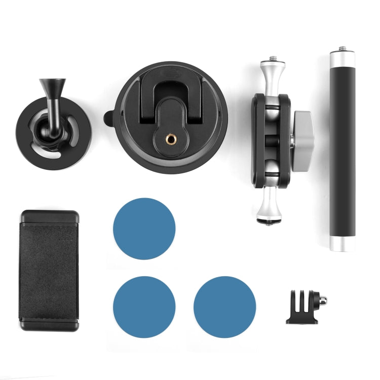 Soporte magnético para tableta y teléfono con ventosa para coche PULUZ con abrazadera para teléfono, Car Suction Cup Arm