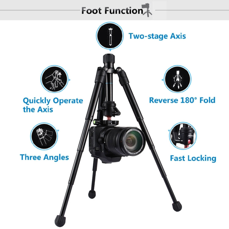 PULUZ Pocket Mini Microspur Photos Soporte para trípode de aleación de magnesio con rótula de bola de 360 grados para cámaras DSLR y digitales, altura ajustable: 24,5-57 cm, carga máxima: 3 kg, Microspur Tripod