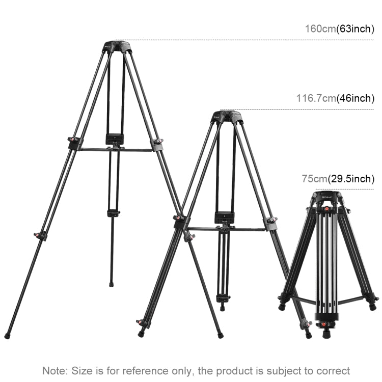 Trípode de aleación de aluminio para videocámara profesional PULUZ, Tripod