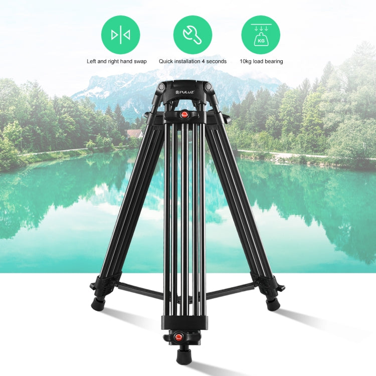 Trípode de aleación de aluminio para videocámara profesional PULUZ, Tripod