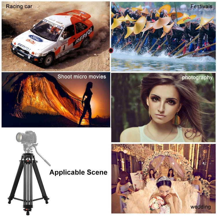 Trípode de aleación de aluminio para videocámara profesional PULUZ, Tripod